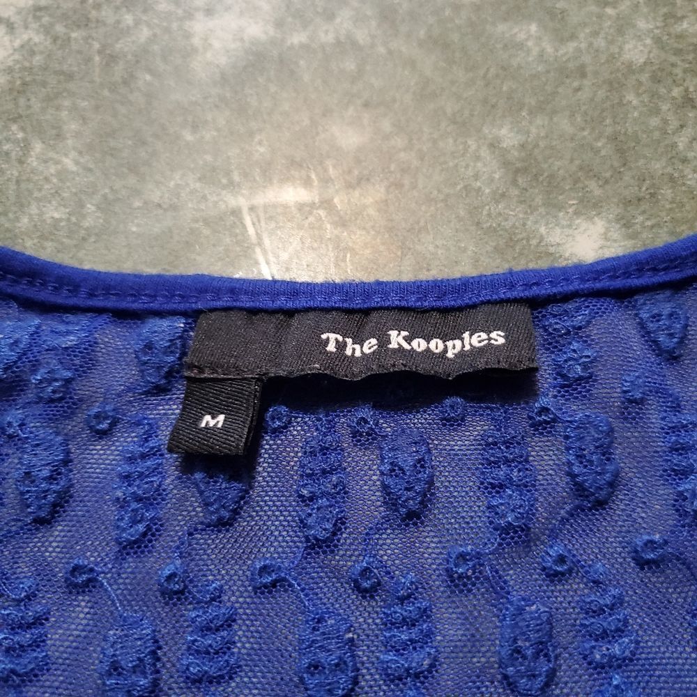 The Kooples Blue Lace Top Tshirt Sz Medium View 2